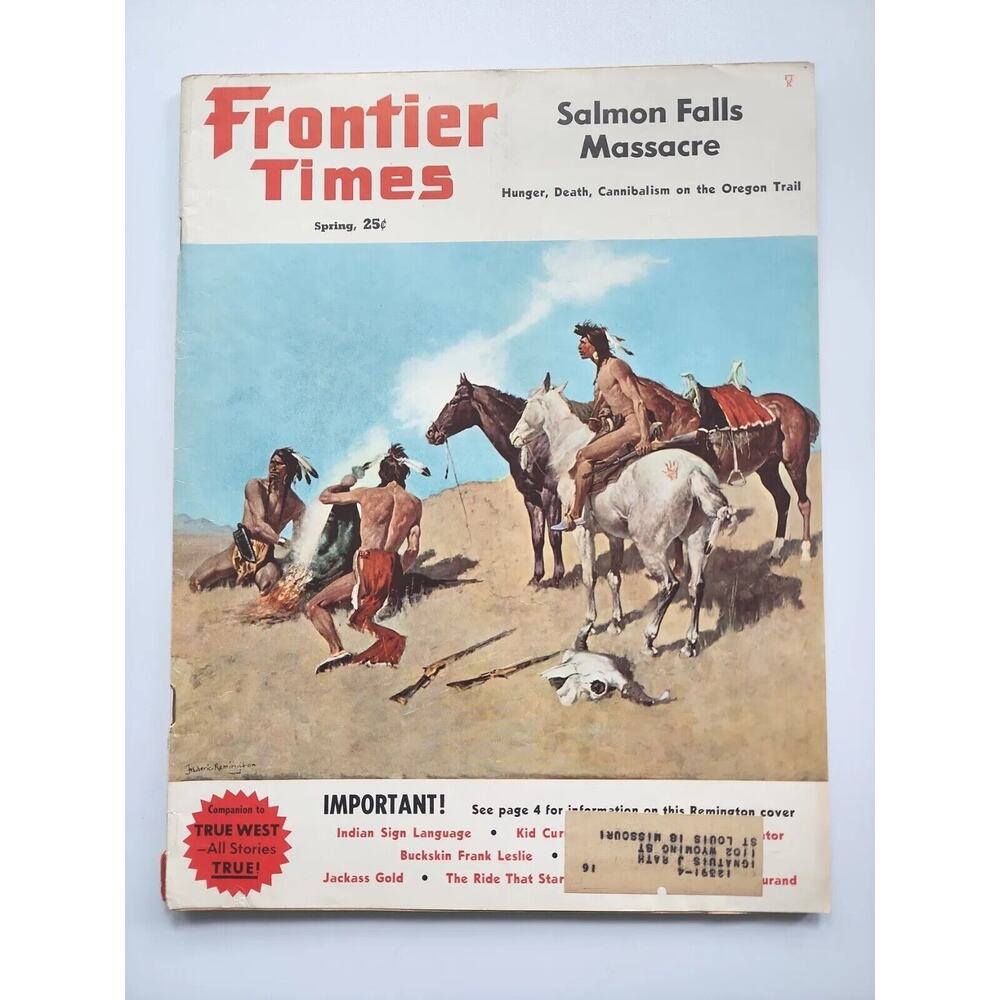 Frontier Times Vintage Magazine Spring, 1961 "Salmon‎ Falls Massacre" M114